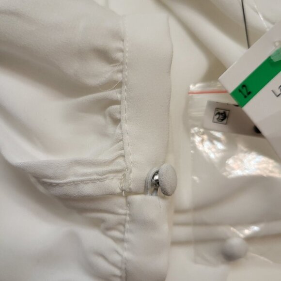 Vince Camuto New Ivory medium long sleeve blouse with embroidered sleeves NWT - Picture 9 of 10